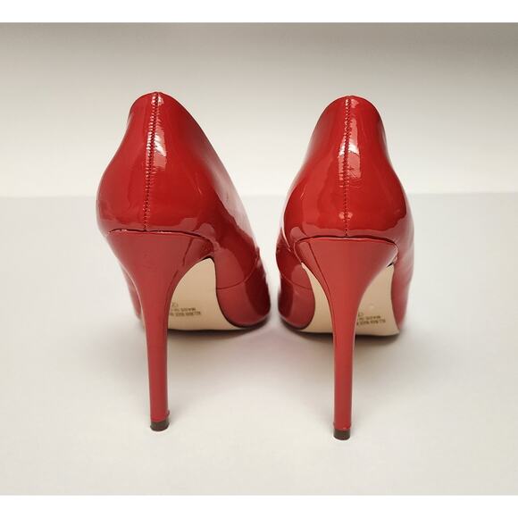 Chase & Chloe LALA-4 Faux Patent Leather Red Pump Heel Shoes Size 7M - Picture 2 of 13